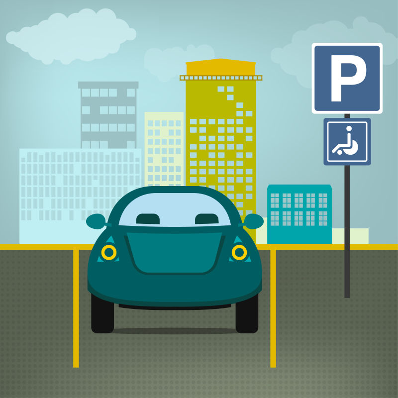 矢量城市汽车停车设计