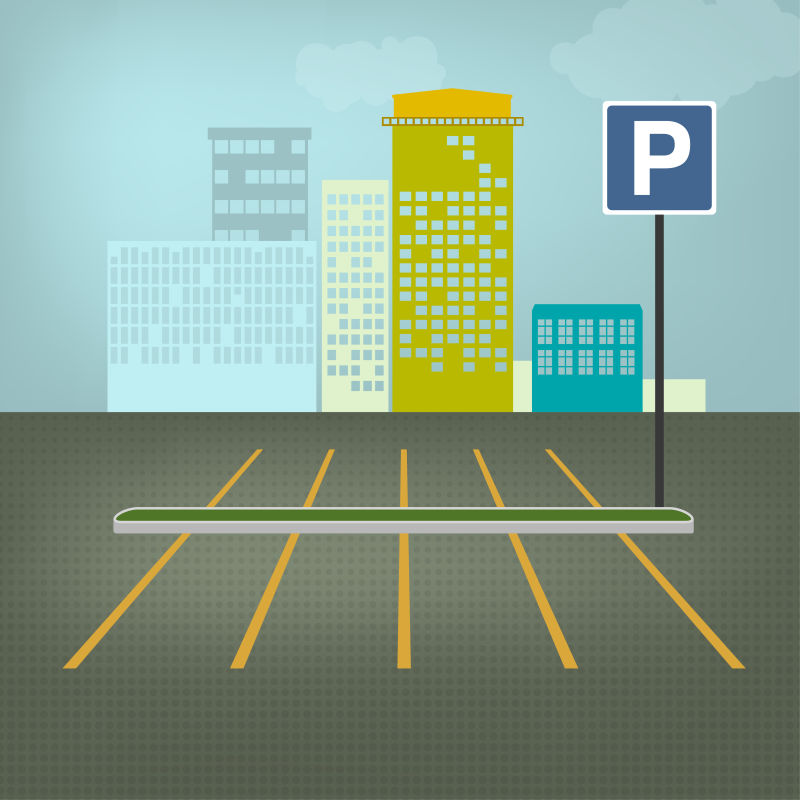 矢量城市汽车停车场设计
