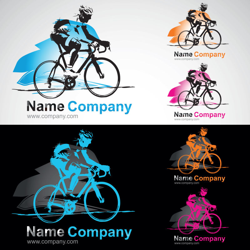 自行车比赛矢量图
