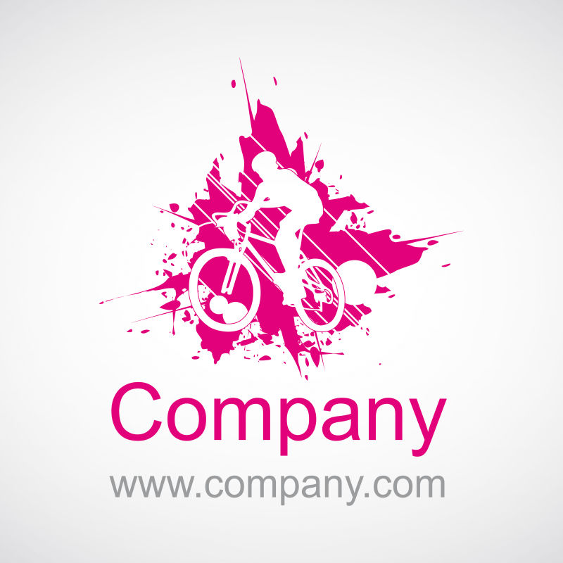 山地自行车俱乐部logo矢量图