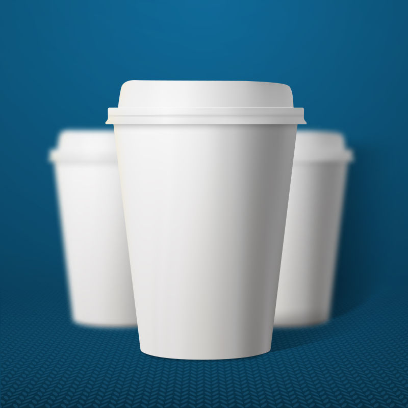 矢量纸质咖啡杯设计背景