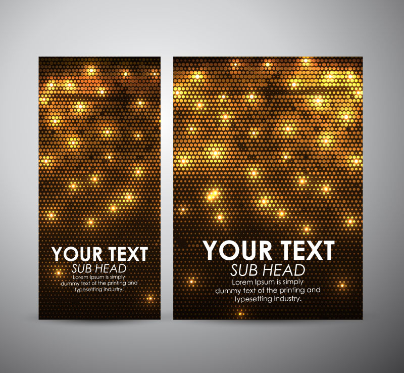 黄金圈照明书刊光效封面设计矢量图
