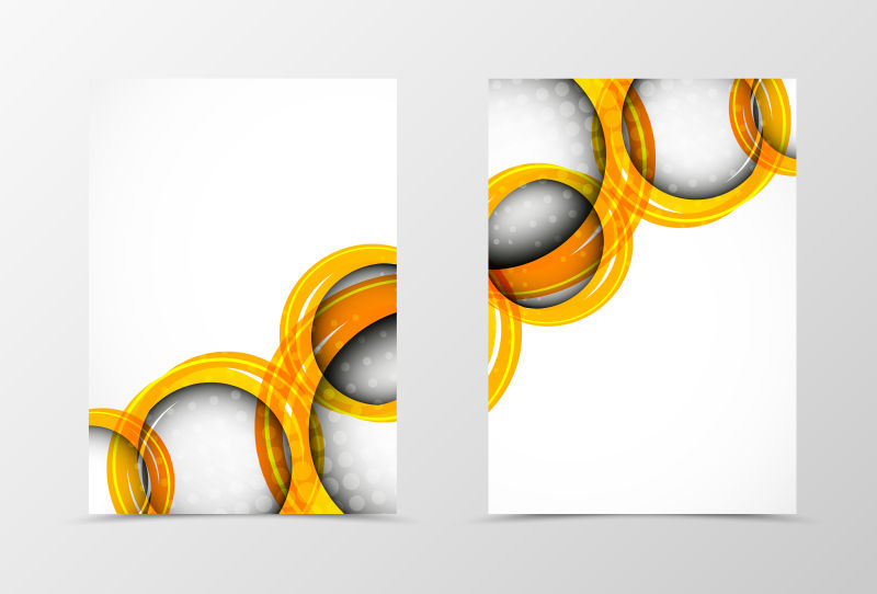 橘黄色环形图像矢量