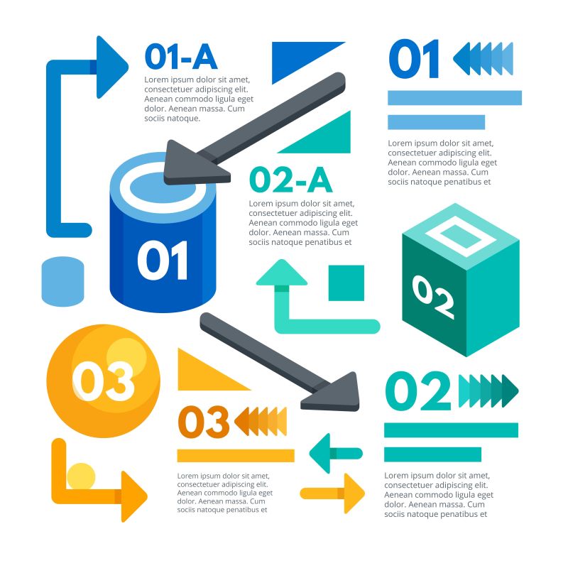 抽象矢量信息统计图表设计图