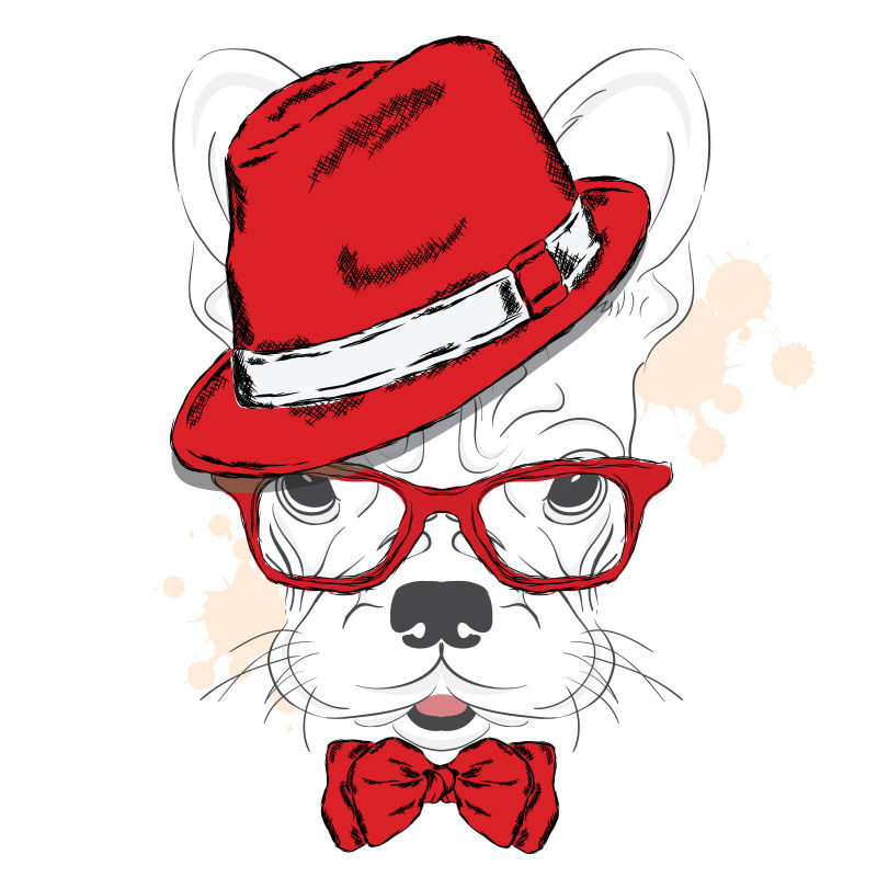 手绘创意动物矢量卡通背景