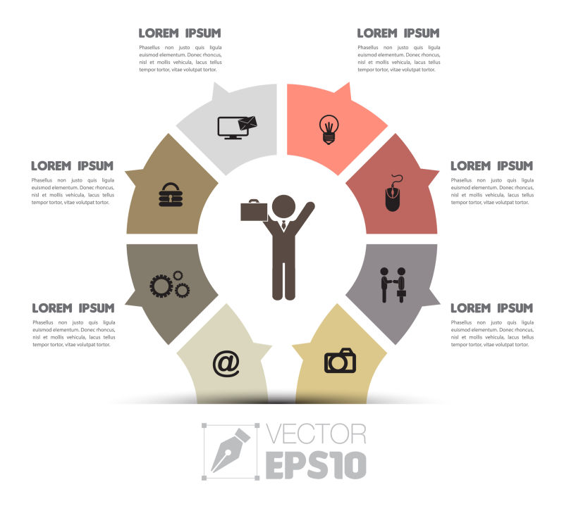 矢量商业概念图标设计