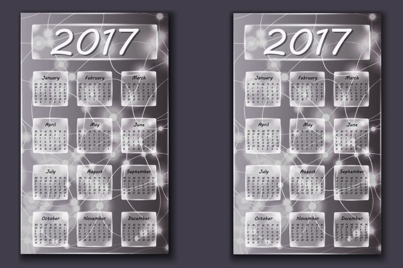 棕灰色矢量两个日历