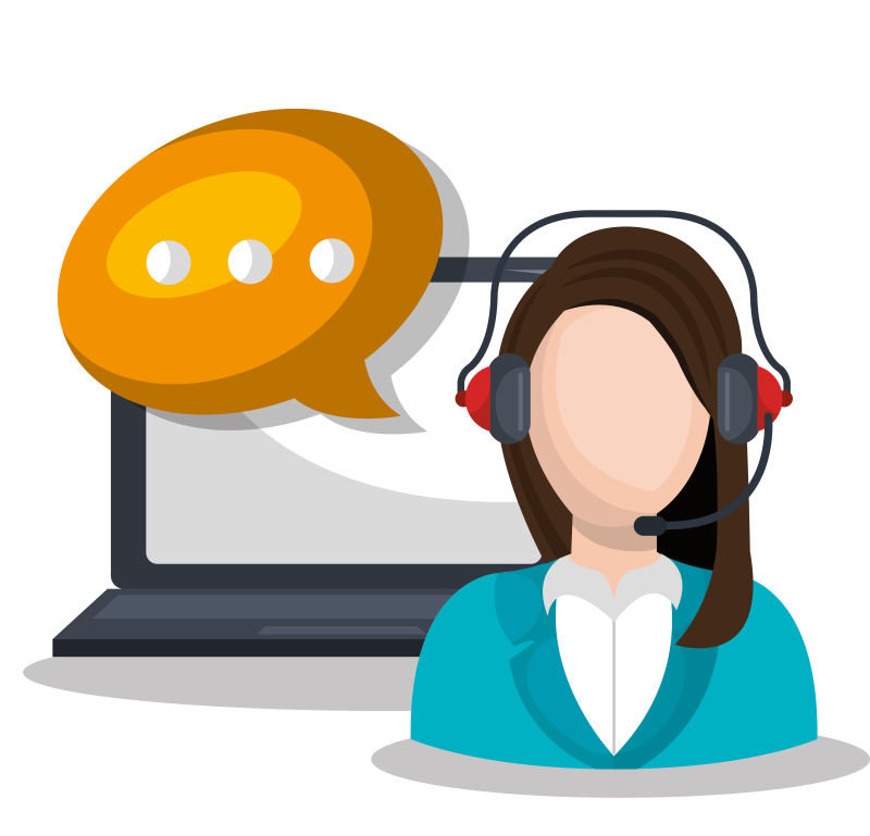 呼叫中心和客户服务图形设计矢量图