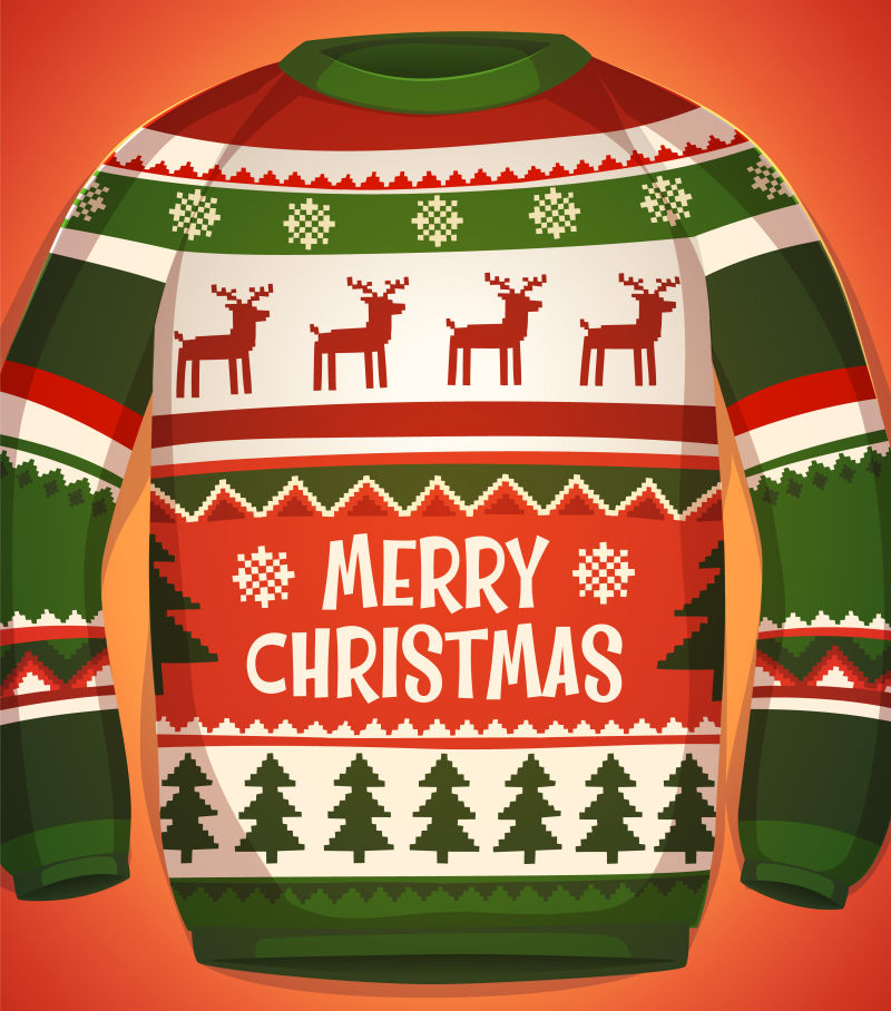 矢量圣诞节日毛衣