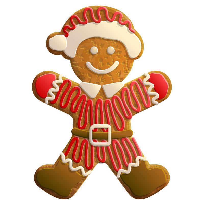 圣诞老人饼干插图矢量