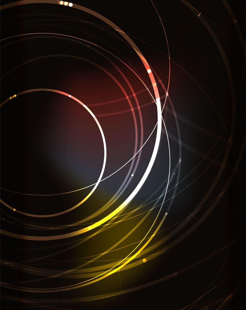 矢量发光的圆圈设计效果