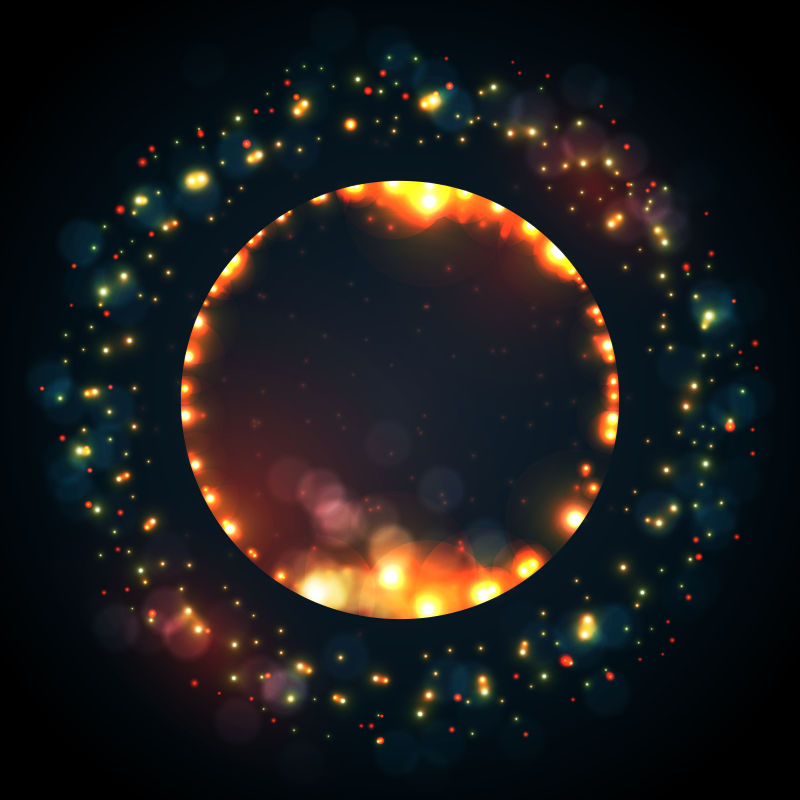 矢量抽象发光的圆圈