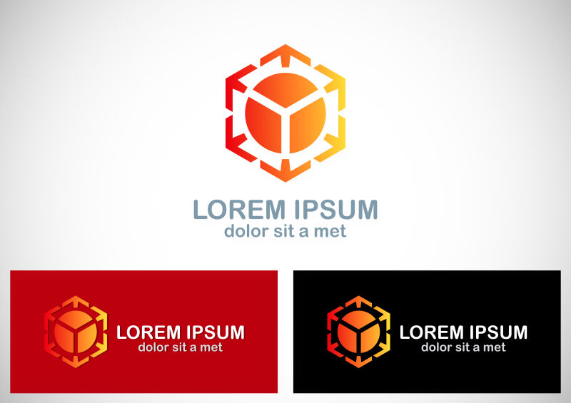 企业抽象logo矢量设计图