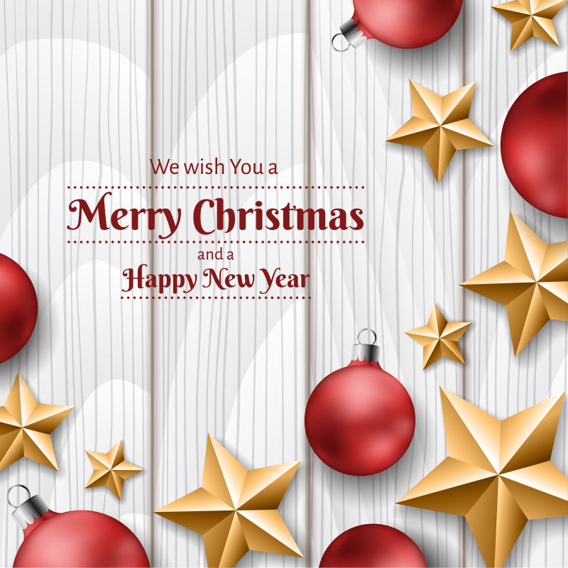 矢量创意木质圣诞背景设计插图