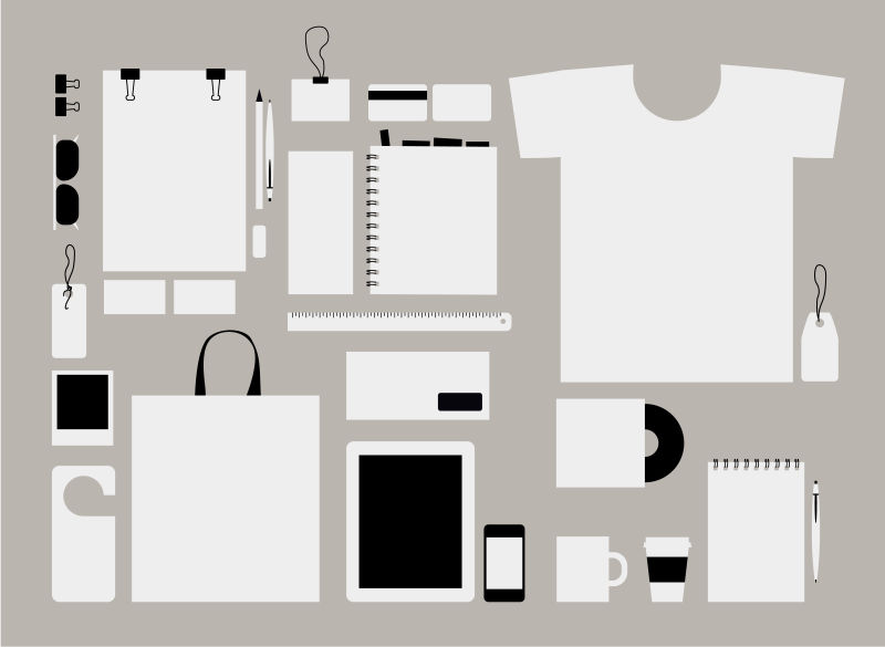 纯白公司平面标识矢量图