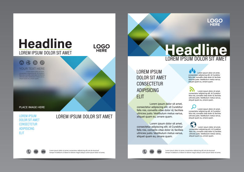 浅蓝格式商业宣传矢量