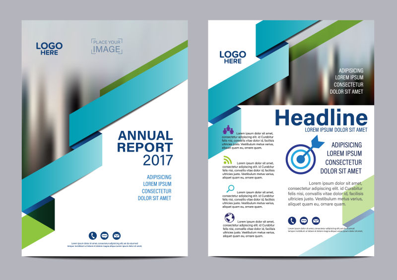 绿色条形规划宣传矢量