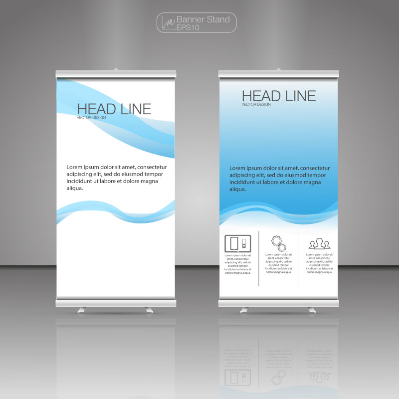 矢量有业务竖条幅设计图