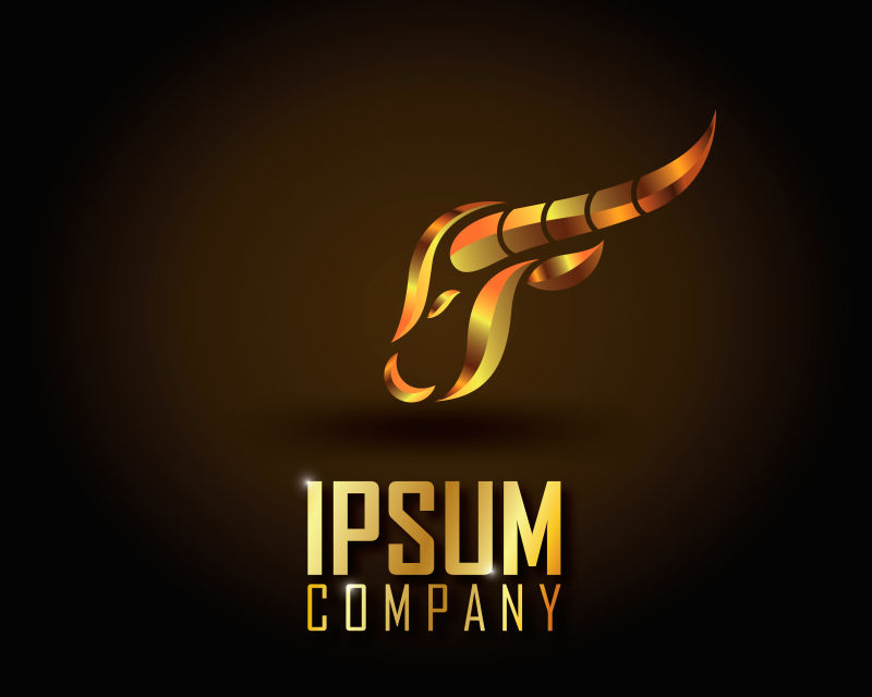 牛头创意矢量标志