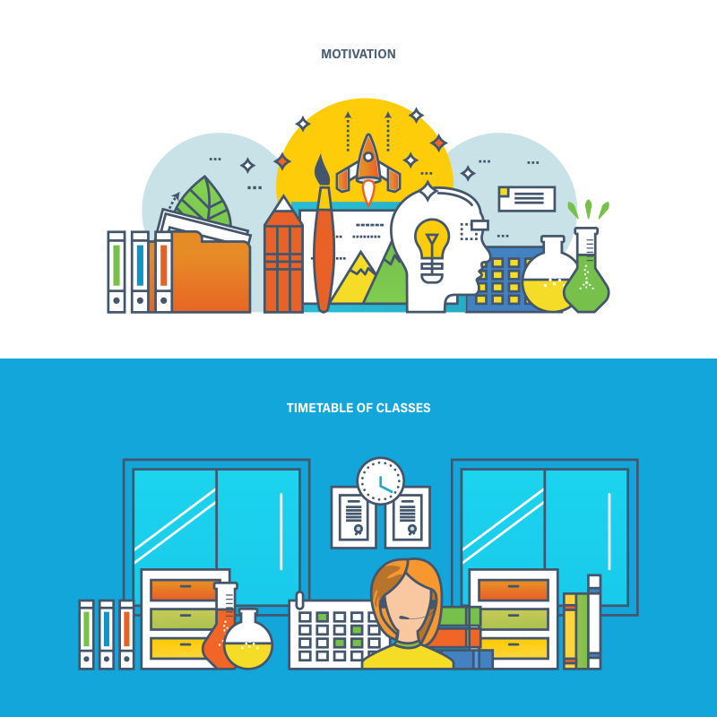 现代实验室概念矢量