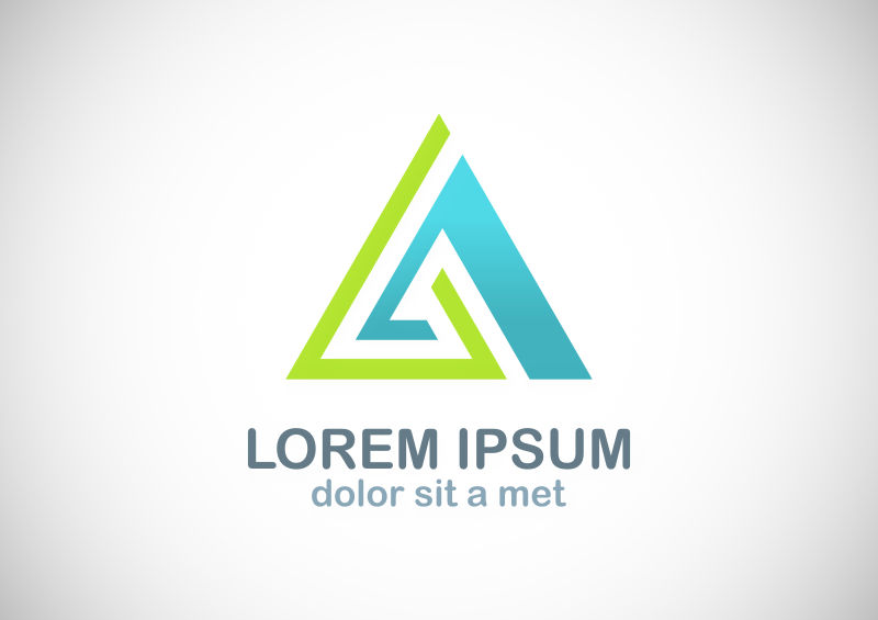 矢量三角图形企业图标