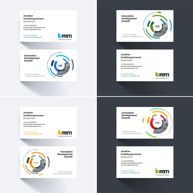 现代几何风格矢量宣传册设计图