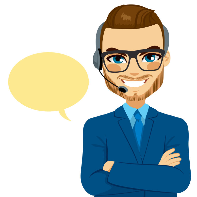 矢量电话男客服