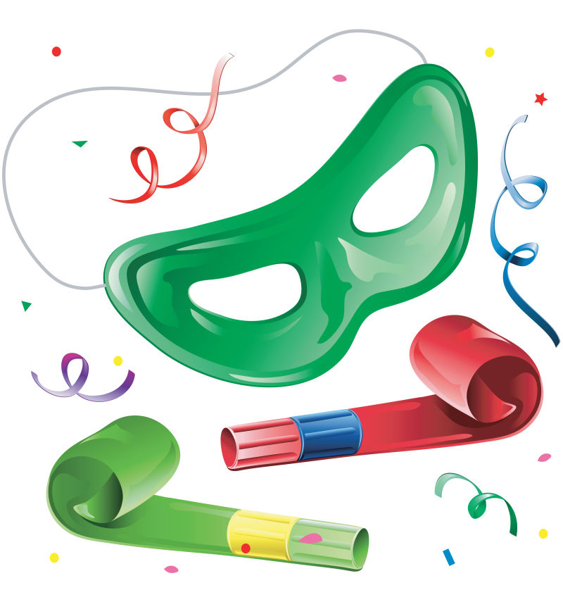 生日派对面具矢量