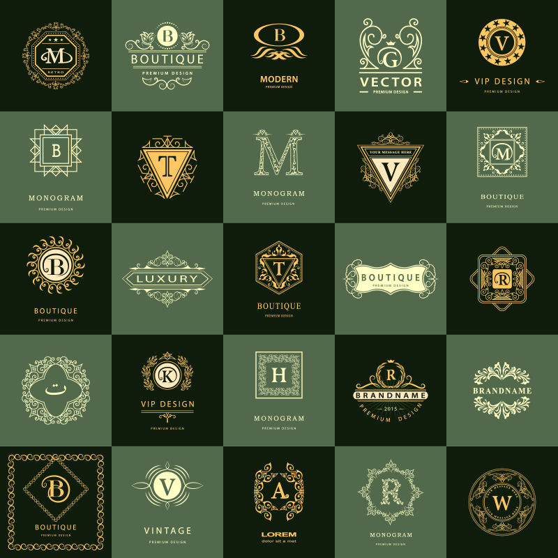 特别的矢量字母标志