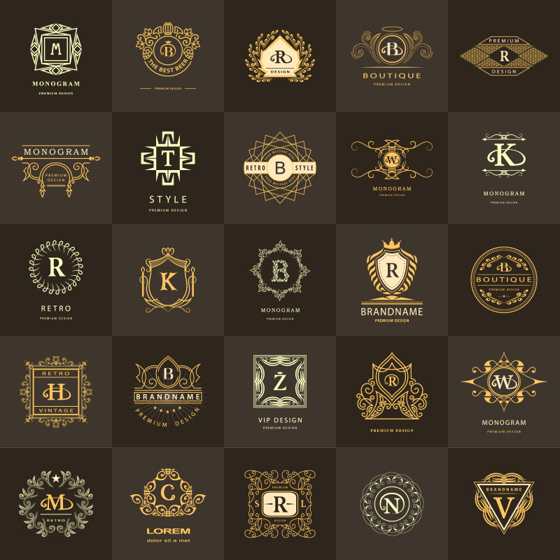 标志性的矢量字母