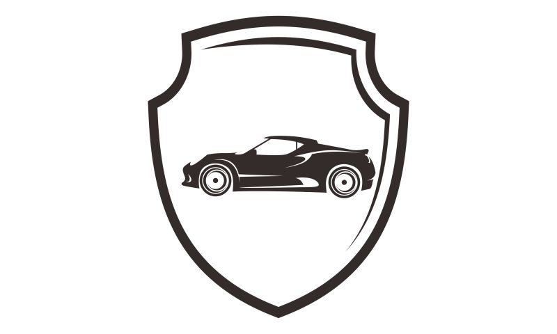 矢量现代汽车保险主题的标志设计