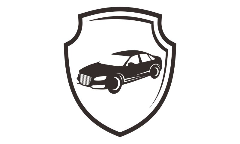 创意矢量现代汽车保险的标志设计