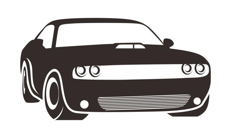 矢量黑色汽车