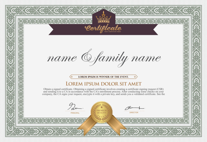 创意鉴定证书样板设计图