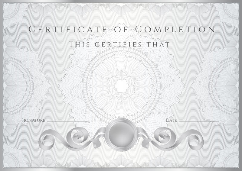 矢量现代证书样式设计图