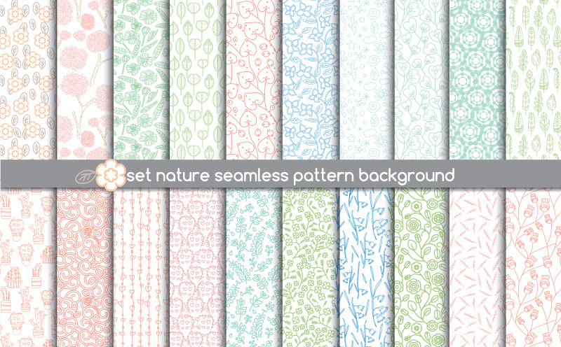 矢量的彩色创意花卉背景