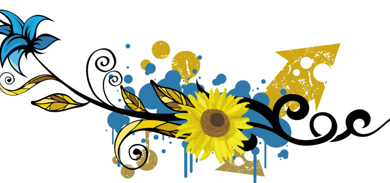 抽象矢量现代花卉装饰设计艺术背景