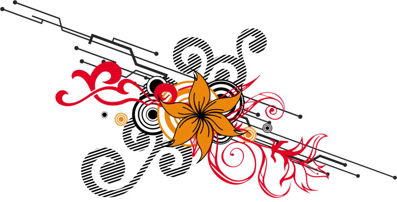 抽象美丽的花卉创意背景矢量