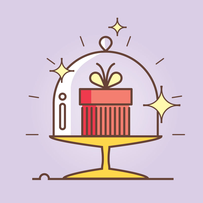 创意矢量可爱的卡通礼品插图