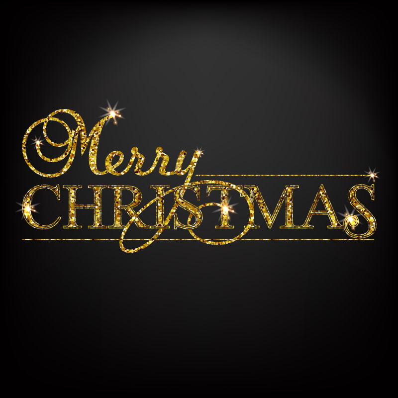 创意金色圣诞节元素的矢量背景