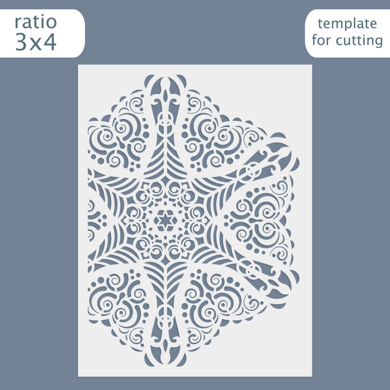 矢量的镂空图案贺卡