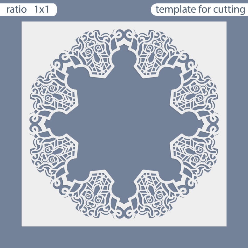 剪纸花纹图案卡片设计