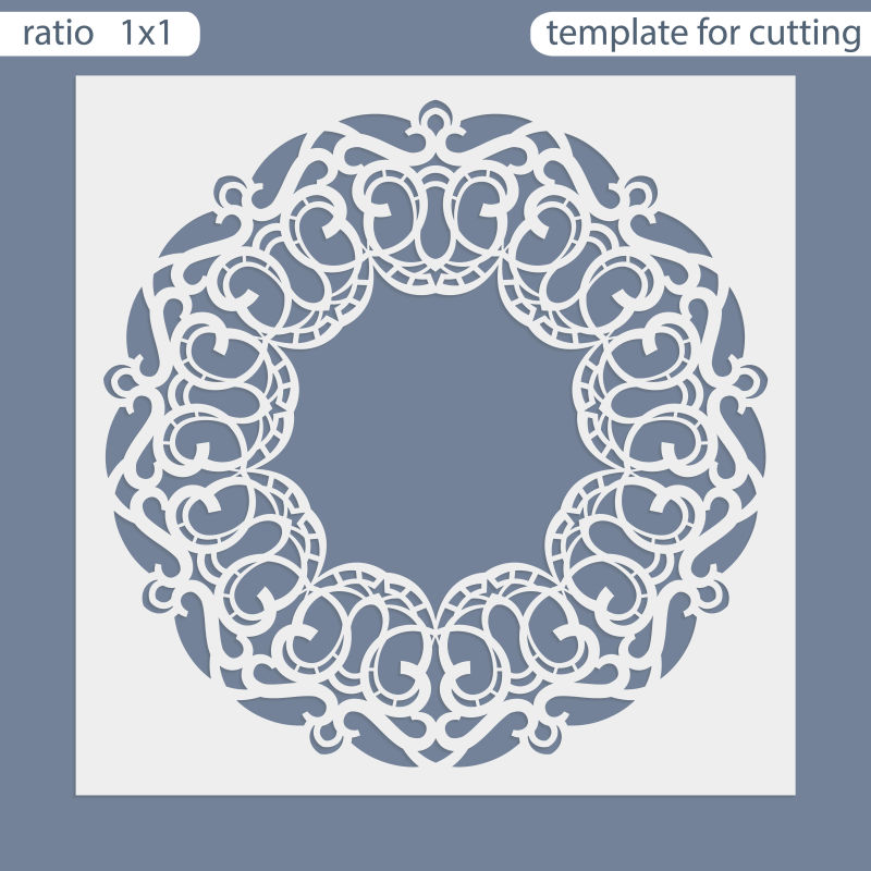 矢量的创意镂空圆环