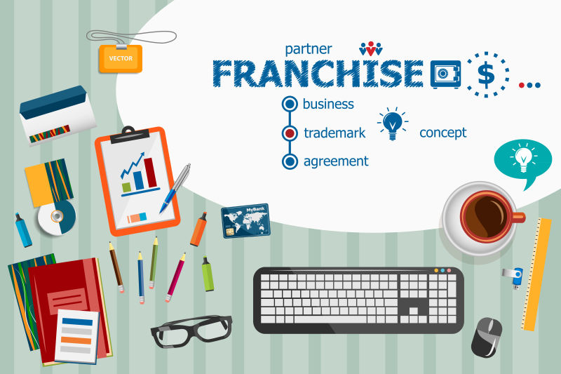 特许设计和平面设计插图矢量