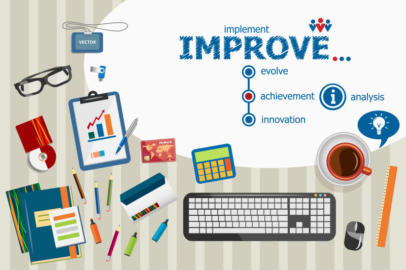 矢量项目管理改进设计和平面设计