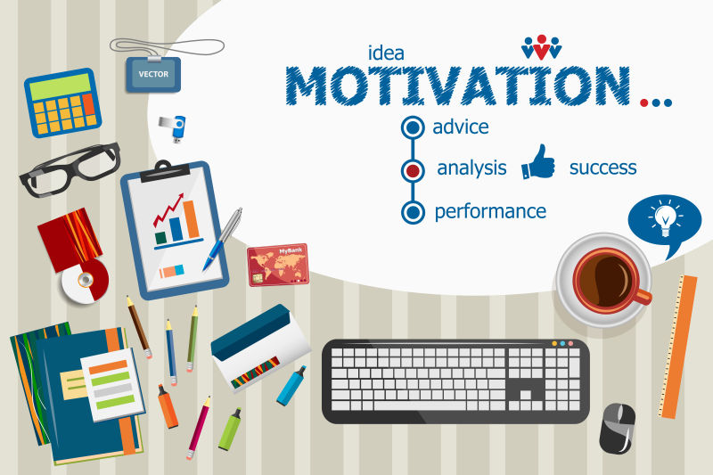 激励设计和平面设计插图矢量