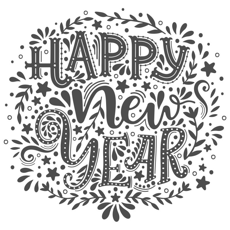 矢量抽象手绘设计现代新年创意背景