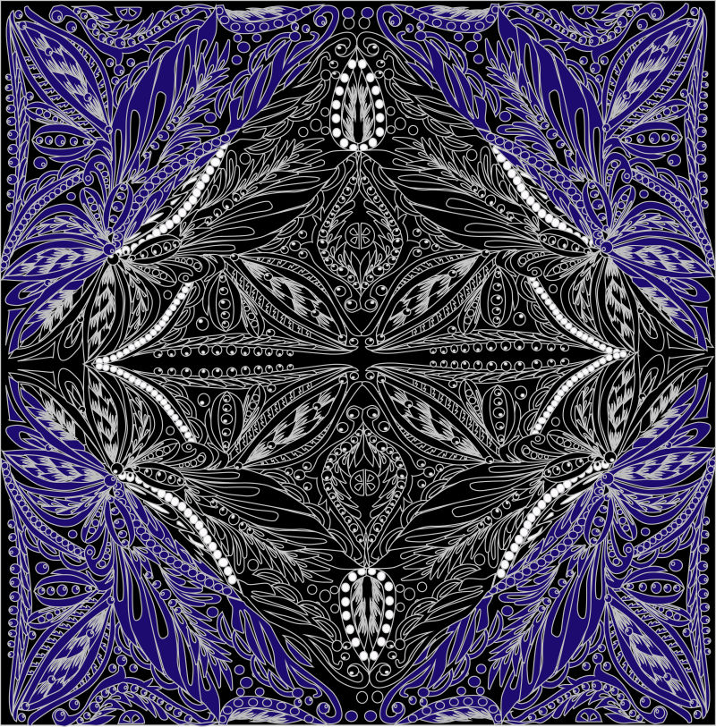 矢量黑色花纹装饰设计