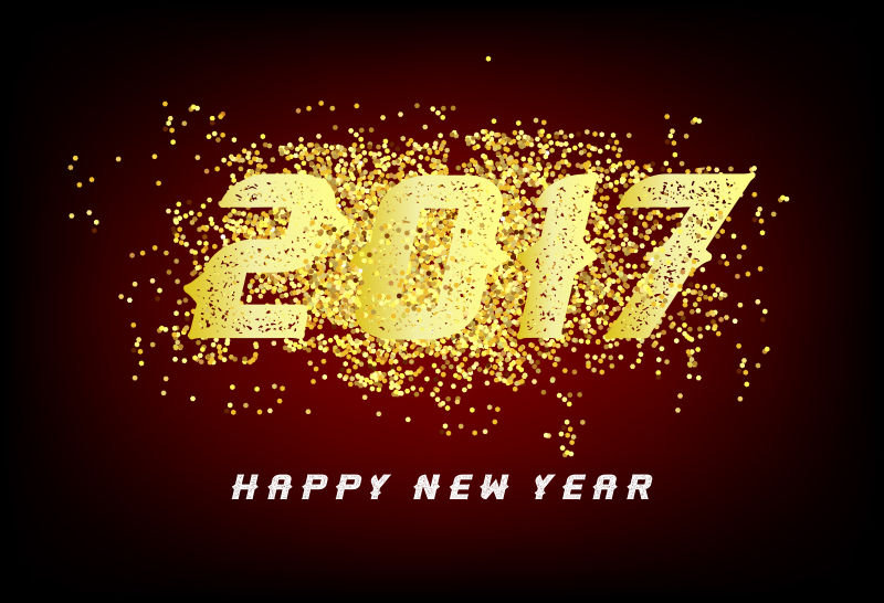 黄金矢量2017新年快乐