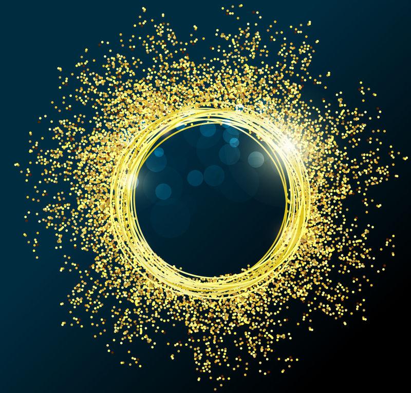 黄金2017新年快乐背景矢量